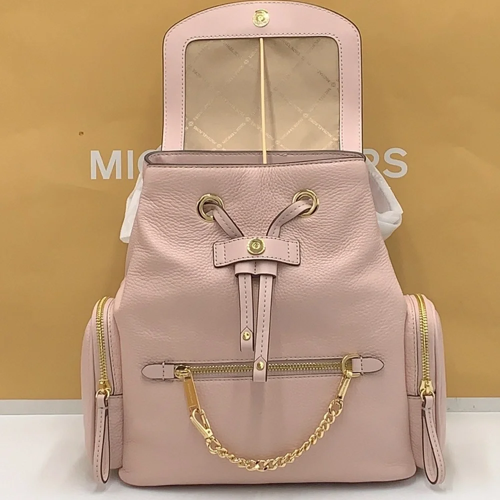 MICHAEL KORS
Jet Set Medium Pebbled Leather Backpack POWDER BLUSH COLOR - Picture 5 of 16